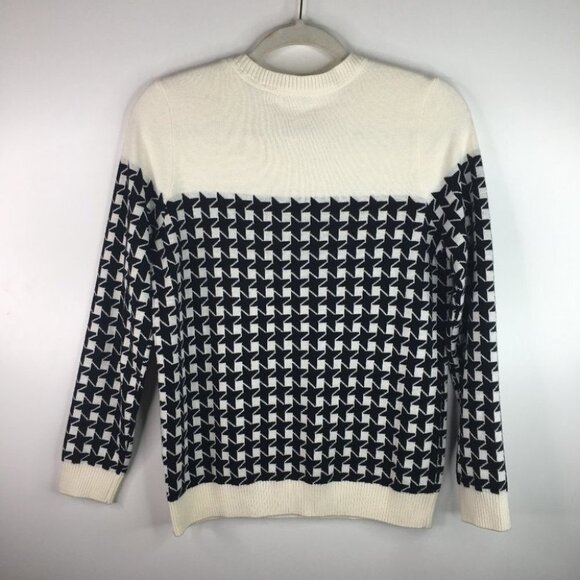 Charter Club checkered  sweater black/cream size S - Picture 6 of 6